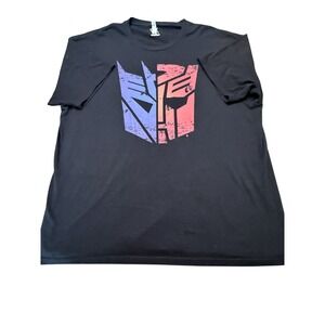 Hasbro Transformers T-Shirt Mens 3XL Black Autobot Decepticon Graphic Tee 2023